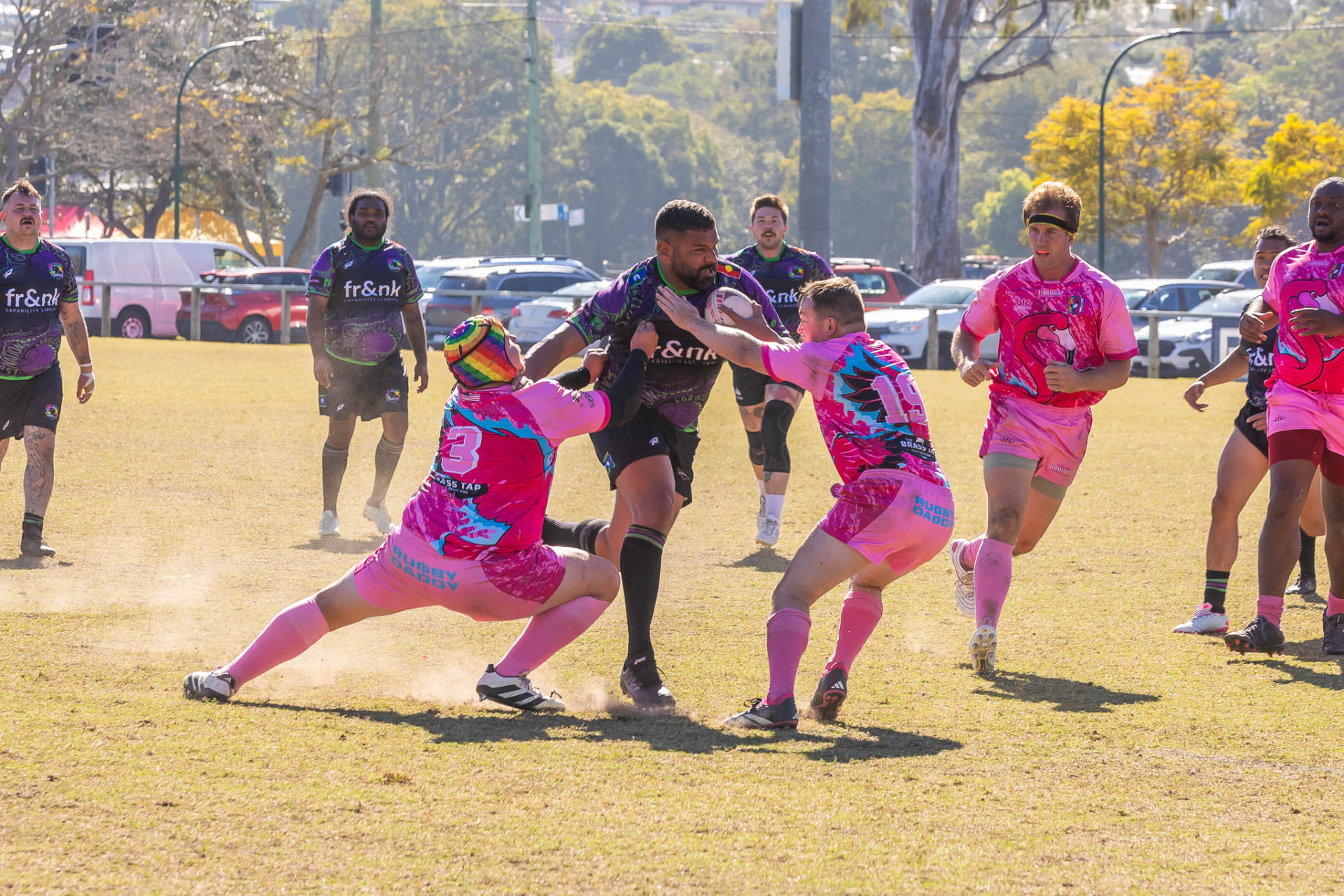 Lorikeets match action on the field